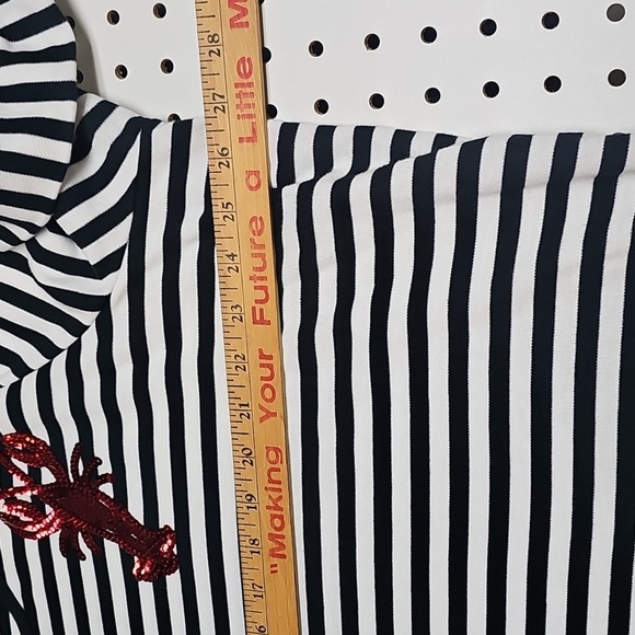 Quacker Factory Striped Lobster Shirt Sz 2X Exc Cond - Picture 6 of 9